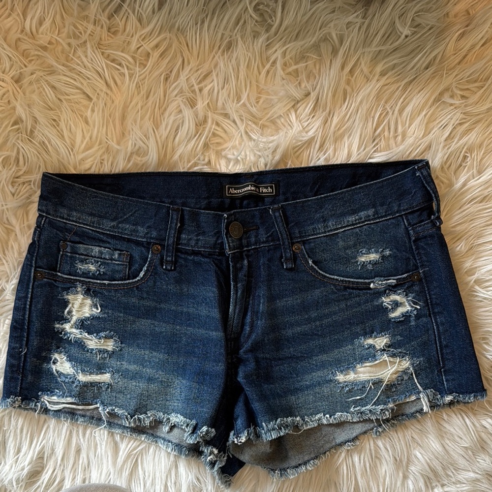 Abercrombie & Fitch Women's Blue Denim Shorts